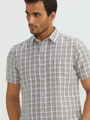 Indian Terrain plain cotton brown t shirt - G3-MTS16908