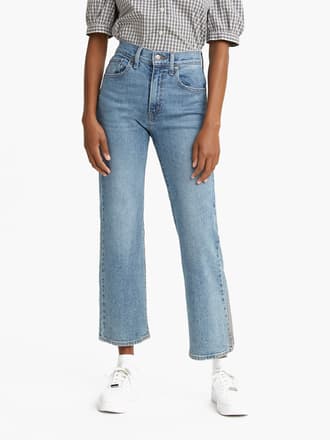Levi's low pitch bootcut jeans in mid wash blue
