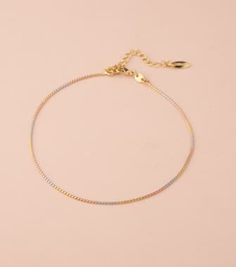 Single Chain Delicate Anklet- Golden Bracelet (Brass)