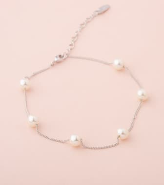 Classy Pearl In Spiral -Silver Bracelet (Brass)