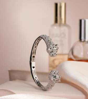 Silver Leopard Bracelet (Brass)