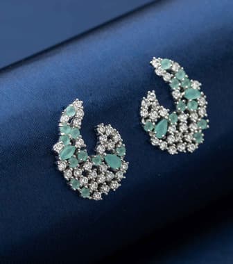 The Royal Aqua Earrings (Brass)