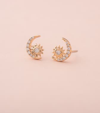 Moon & Stars Earrings (Brass)