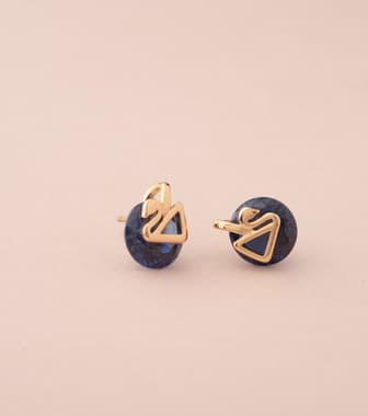 Delicate & Delightful - Blue Earrings (Brass)
