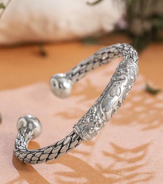 Silver Fancy Men's Bracelet