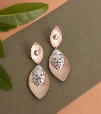 Silver Fancy Earrings (Rose Polish)