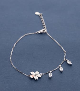 Charming Flower Bracelet (Silver)