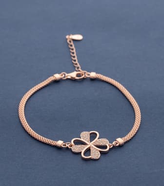 Gleaming Flower Bracelet (Silver)