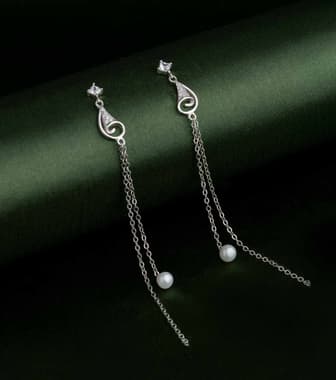 Love Struck Silver Pearl Earrings
