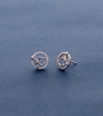 Cute Little Girl Earrings (Silver)
