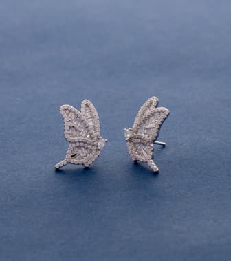 Sassy Butterfly Earrings (Silver)
