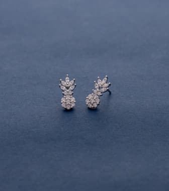 Silver Drizzle Earrings (Silver)