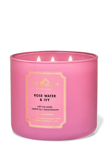 3-Wick Candles Rose Water & Ivy