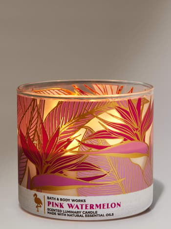 3-Wick Candles Pink Watermelon