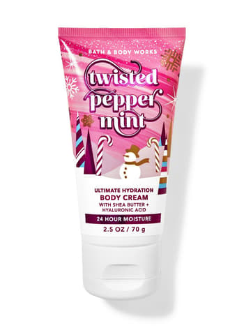 Body Cream & Butter Twisted Peppermint Travel Size Ultimate Hydration Body Cream
