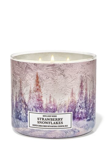 3-Wick Candles Strawberry Snowflakes 3-Wick Candle