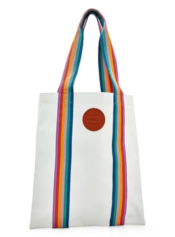 Gift Wrap Rainbow Canvas Tote Bag