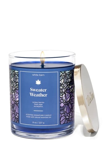 Single Wick Candles Sweater Weather