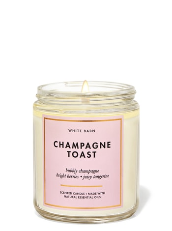 Single Wick Candles Champagne Toast