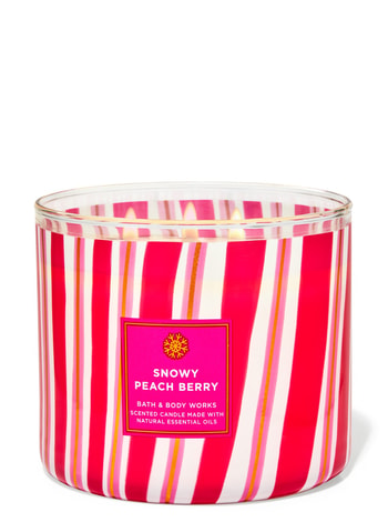3-Wick Candles Snowy Peach Berry