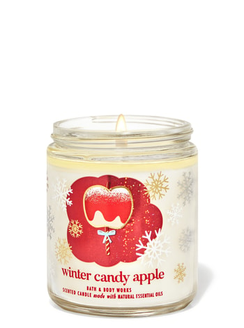 Buy Winter Candy Apple Single Wick Candle| Bath & Body Works Australia