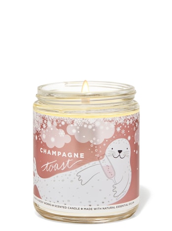 Single Wick Candles Champagne Toast