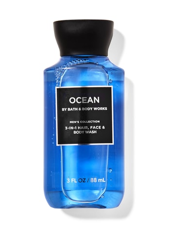 Body Wash & Shower Gel Ocean Travel Size 3-in-1 Hair & Body Wash