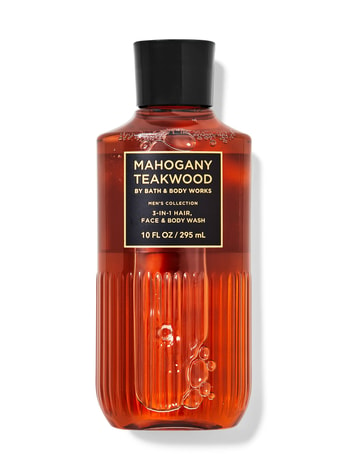 Body Wash & Shower Gel Mahogany Teakwood 3-in-1 Hair, Face & Body Wash