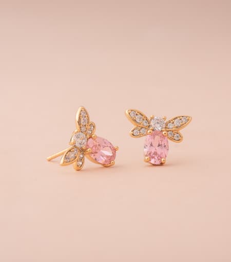 Beauteous-Butterfly-Studs-Pink-Brass-CJTP1605_1.jp
