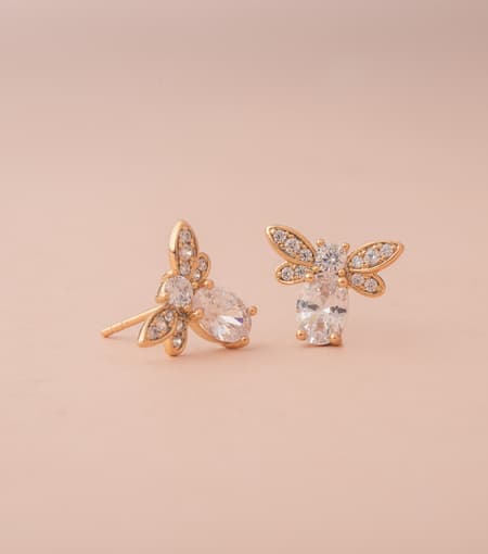 The-Beauteous-Butterfly-Studs-White-Brass-CJTP1627