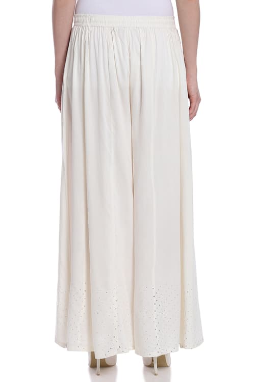 Buy Online Off White Viscose Palazzo for Women & Girls at Best Prices ...
