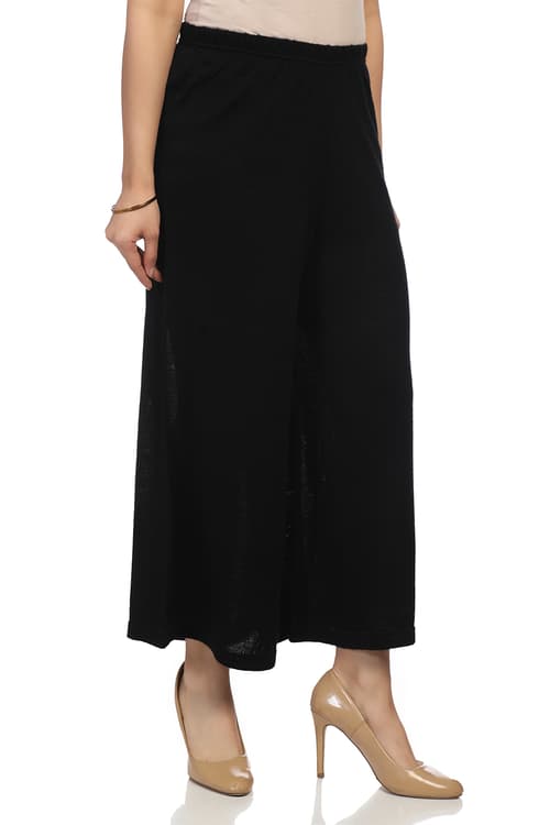 Buy Online Black Straight Cotton Palazzo for Women & Girls at Best ...