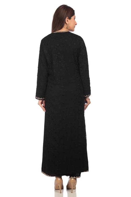 Buy Online Black Art Silk Straight Suit Set for Women & Girls at Best ...