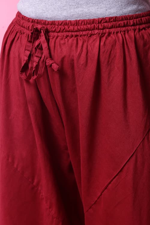Buy Online Maroon Cotton Straight Suit Set for Women & Girls at Best ...