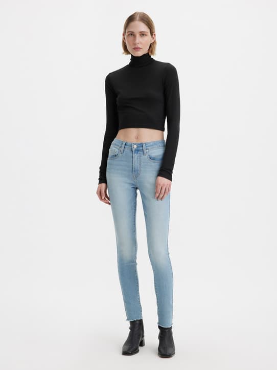 HIGH-RISE SKINNY SCULPT TRF JEANS - Navy blue