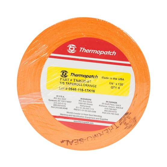 Thermopatch Marking Tape Orange 6 Roll