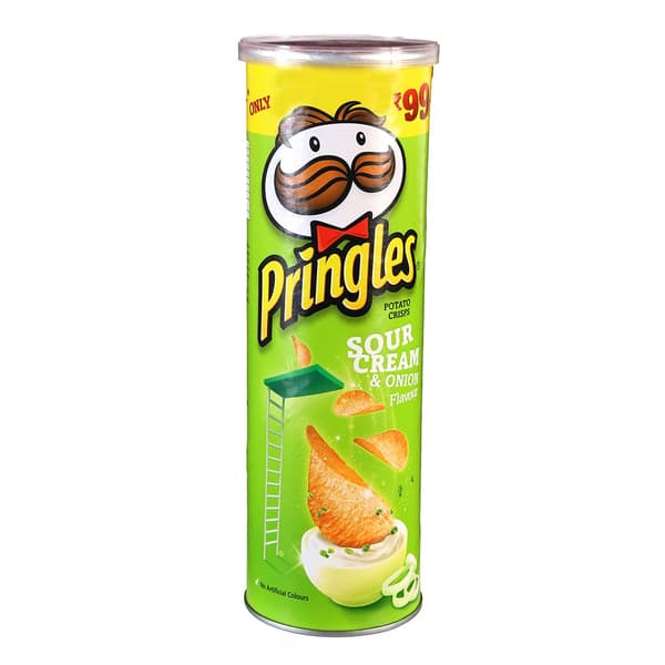 Chips, Pringles - Potato Crisps Sour Cream & Onion Flavour 110g