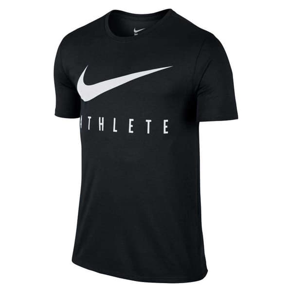Buy Nike Swoosh Athlete Round Neck T-Shirt (Black) Online India|Nike ...