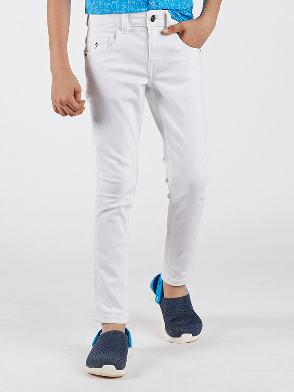 White Regular Fit Jeans