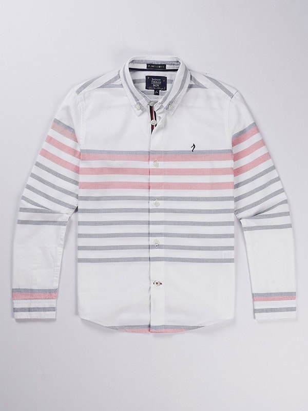 All Day Active Striped Cotton Shirt