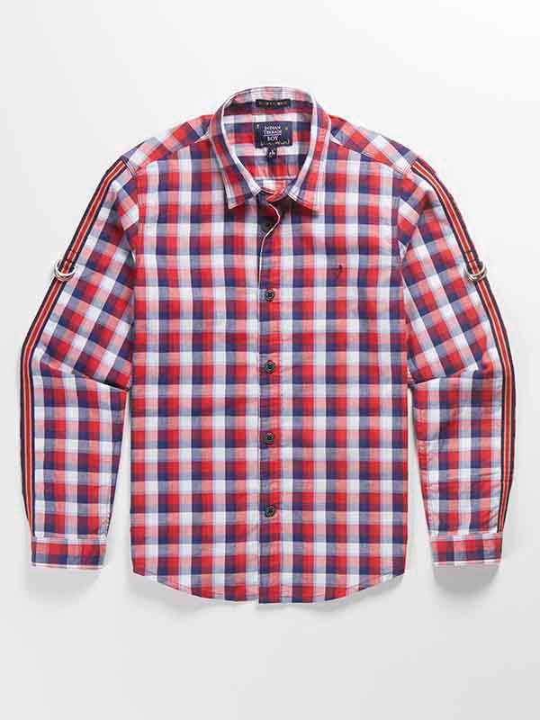 Agents Of Sea Checked Cotton Shirt