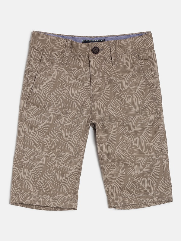 Boys Khaki Prints Shorts