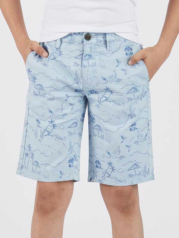 Marlin Printed Cotton Shorts