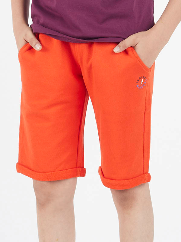 Solid Cotton Stretch Shorts