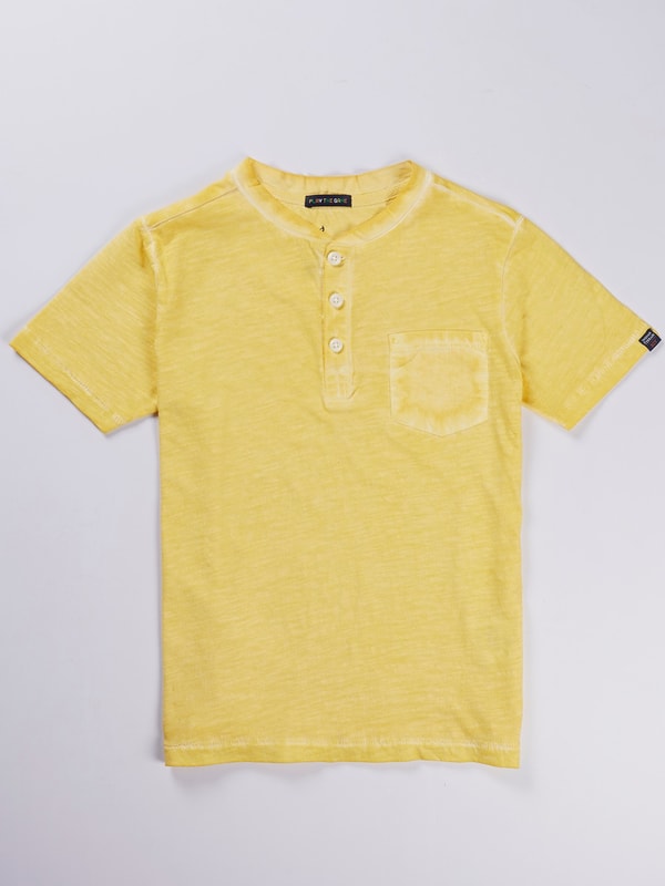 Boys Lemon Solid Henley T-shirt