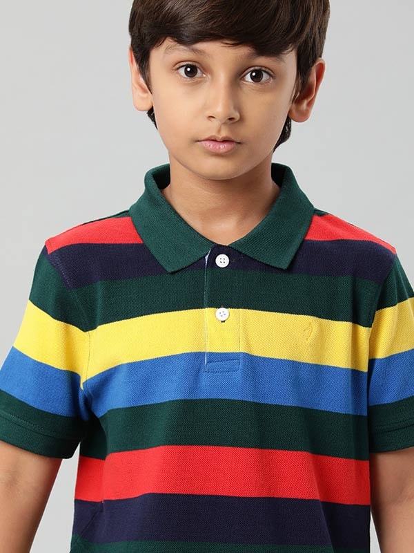 School is Cool Striped Polo T-Shirt