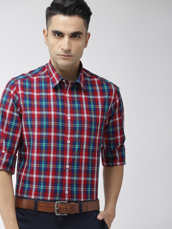 Red Checked Full Sleeve Shirt