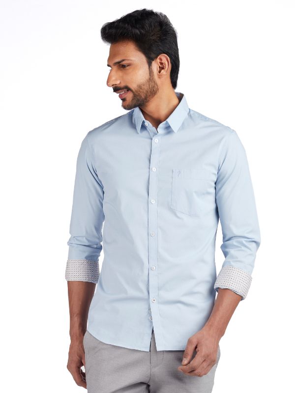 Business Casual Solid Cotton Stretch Shirt