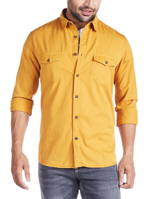 Amber Full Sleeves Solid Cotton Shirt