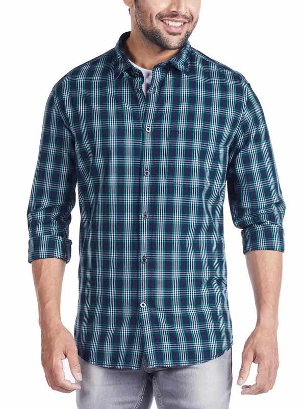 Checked Chiseled Fit Cotton Shirt